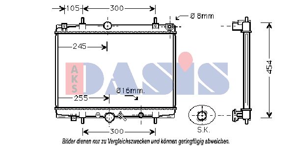 AKS DASIS Radiaator,mootorijahutus 161830N